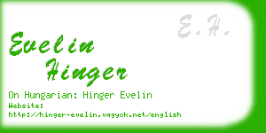 evelin hinger business card